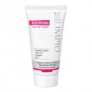 کرم ضد چروک لیمپیو مدل Anti Wrinkle Stem Cell Peptide حجم 50 میل Limpio Anti-Wrinkle Stem Cell Peptide Cream